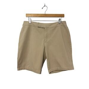 Chico’s  Khaki Shorts Tan Women’s  Size 1.5 or Medium Snap Pockets Longer Inseam